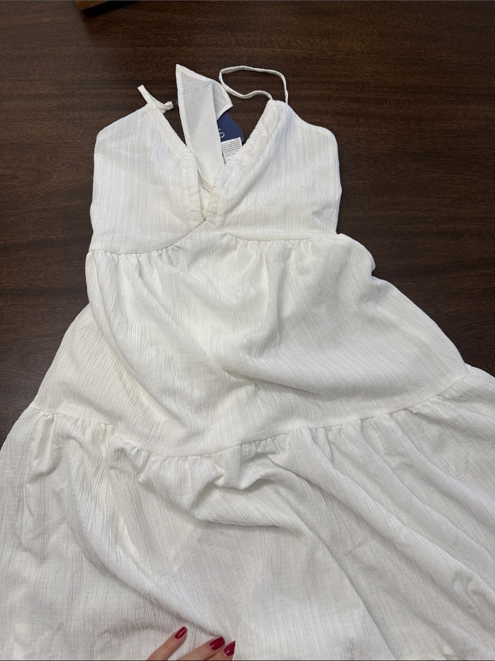 White Sleeveless V-Neck Maxi Dress